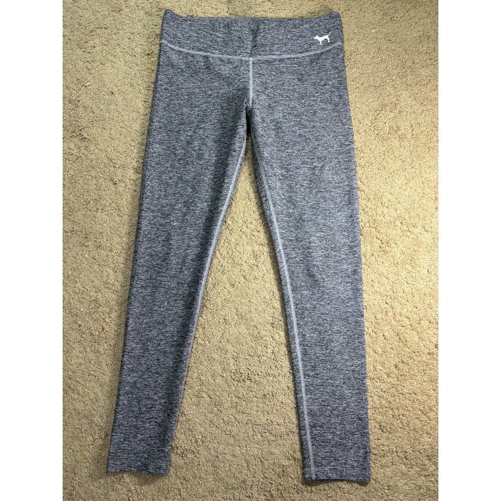 Victoria's Secret Pink Yoga Legging Pants Women Medium Heather Gray Activewear‎